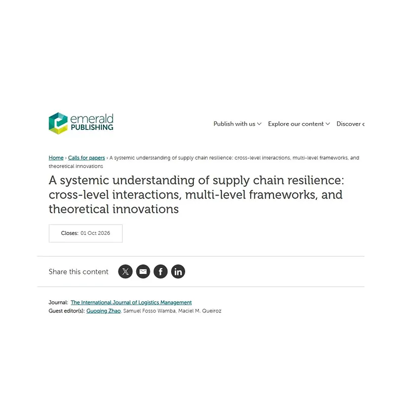 A systemic understanding of supply chain resilience: cross‑level interactions, multi‑level frameworks, and theoretical innovations