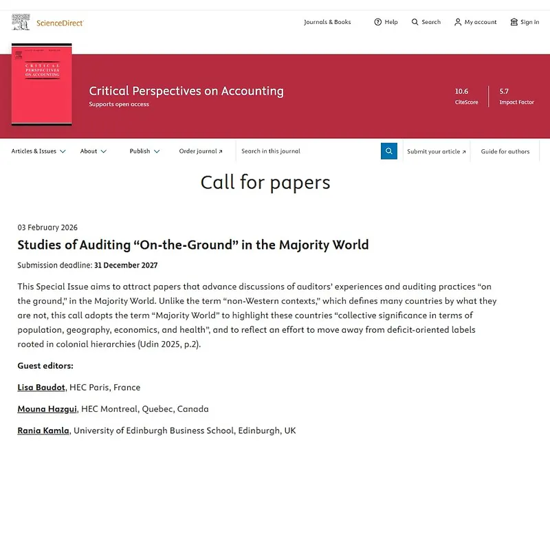 Studies of Auditing “On‑the‑Ground” in the Majority World