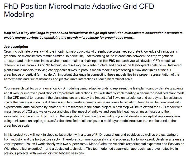 PhD Opportunities 2026 | Microclimate Sensing