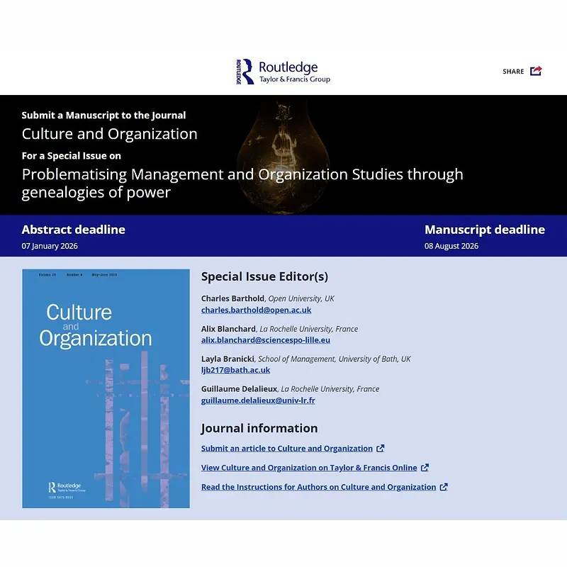 Problematising Management and Organization Studies through Genealogies of Power