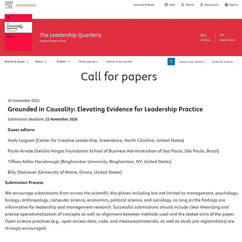 Grounded in Causality: Elevating Evidence for Leadership Practice