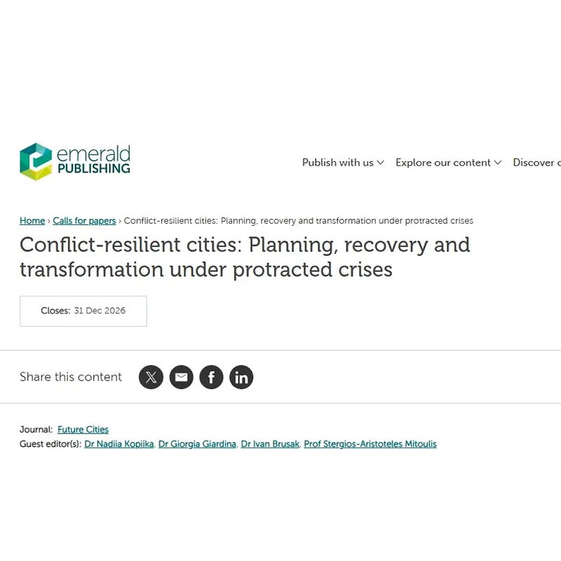 Conflict-Resilient Cities: Planning, Recovery and Transformation under Protracted Crises