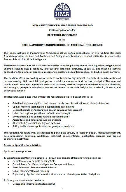 IIM Ahmedabad Recruitment 2026: Apply for Research Associate Positions at Krishnamurthy Tandon School of Artificial Intelligence
