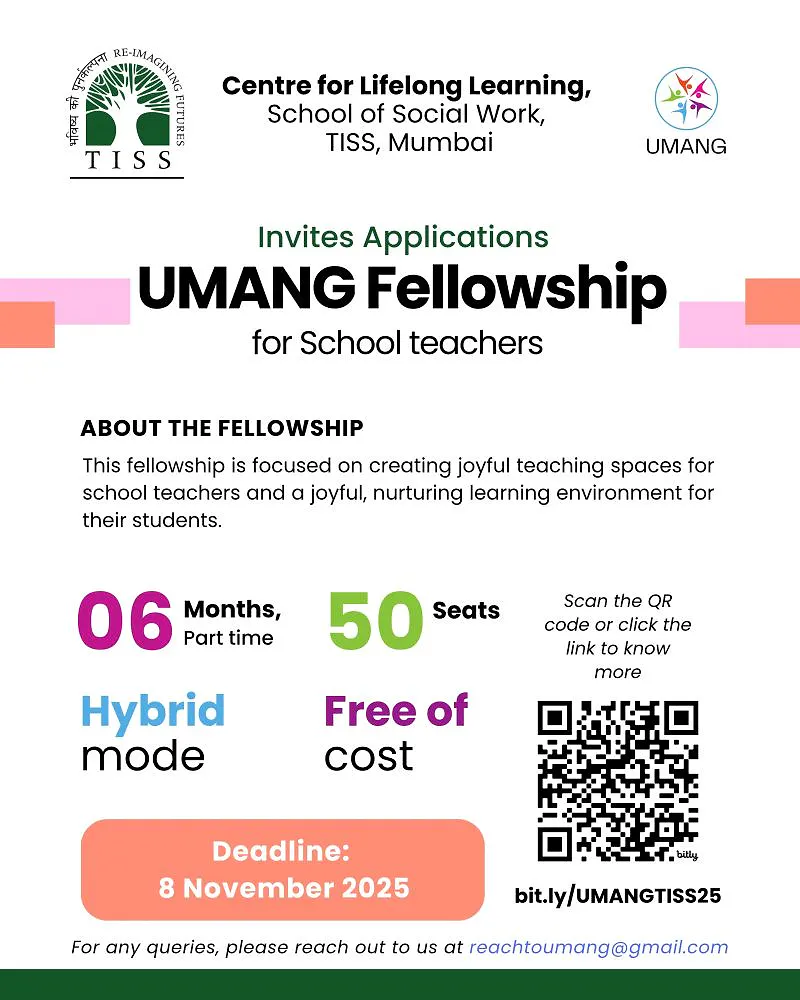 Applications Open for the UMANG Fellowship by TISS Mumbai