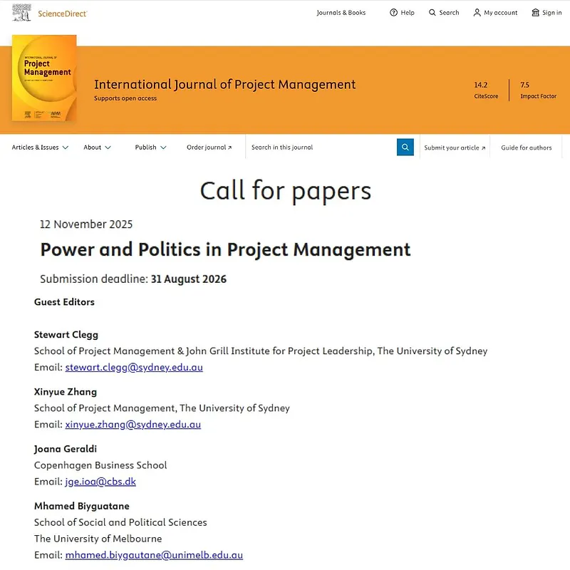 “Power and Politics in Project Management”