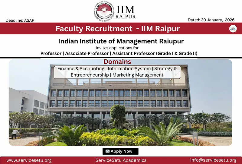Faculty Positions – Special Recruitment Drive