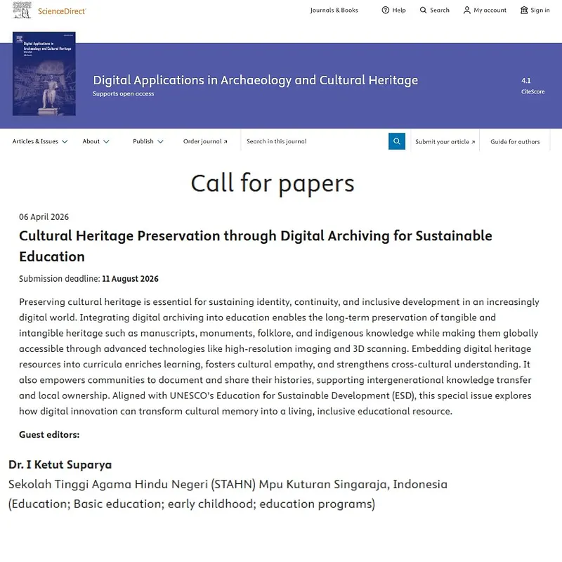 "Cultural Heritage Preservation through Digital Archiving for Sustainable Education"