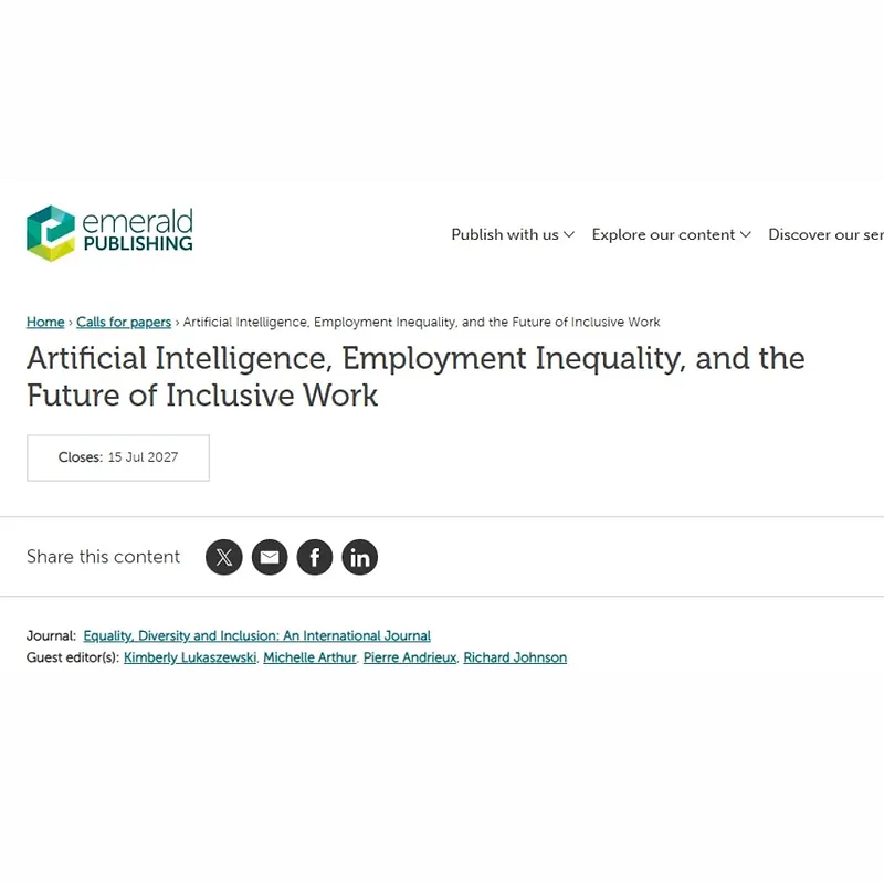 Artificial Intelligence, Employment Inequality, and the Future of Inclusive Work