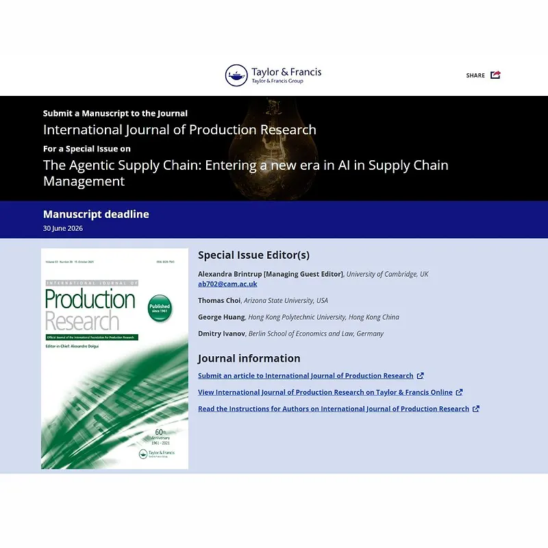 The Agentic Supply Chain: Entering a new era in AI in Supply Chain Management