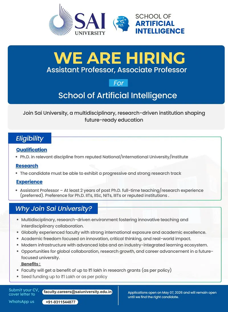 Career Opportunity: Full-Time Faculty Positions at School of Artificial Intelligence