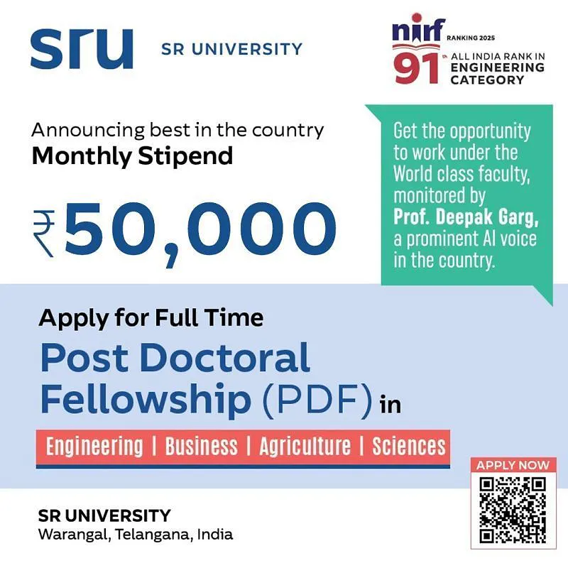 Postdoctoral Fellowship at SR University
