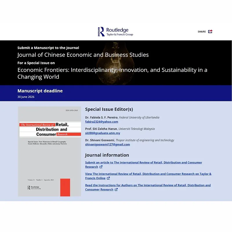 Economic Frontiers: Interdisciplinarity, Innovation, and Sustainability in a Changing World