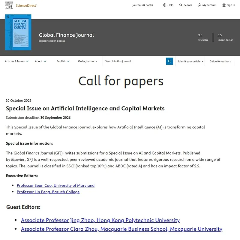  “Artificial Intelligence and Capital Markets”