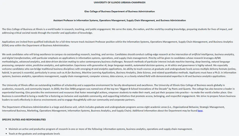 University of Illinois Urbana-Champaign Invites Applications for Tenure-Track Assistant Professor