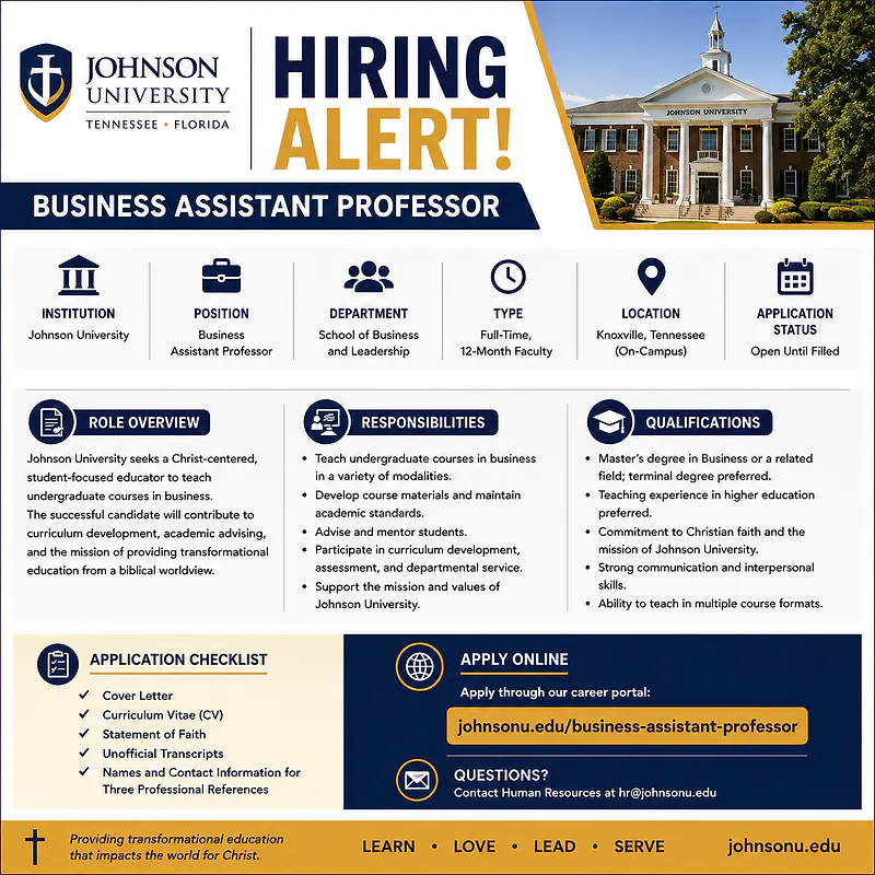 Assistant Professor | Johnson University