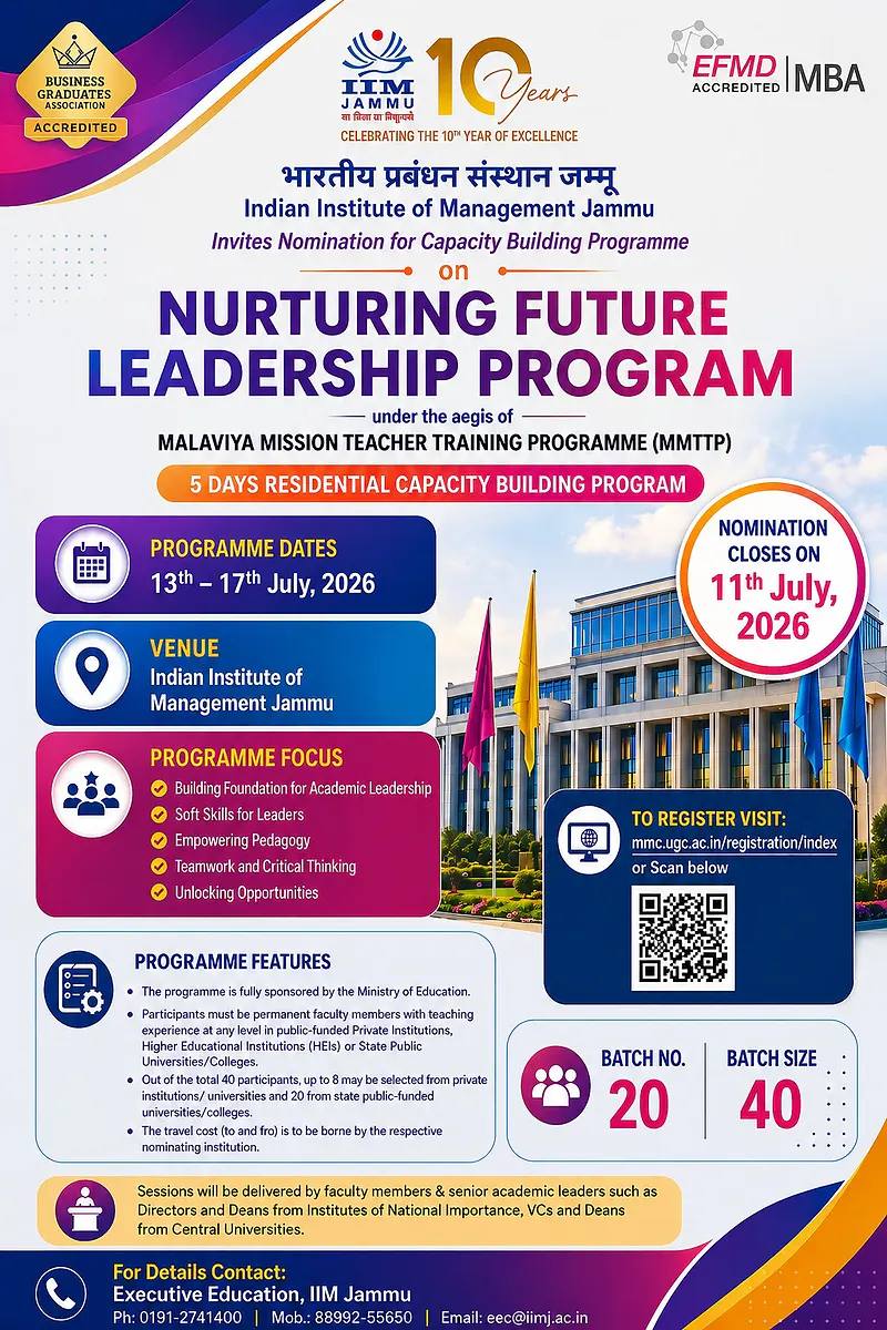 IIM Jammu | Nurturing Future Leadership Program | Capacity Building Programme