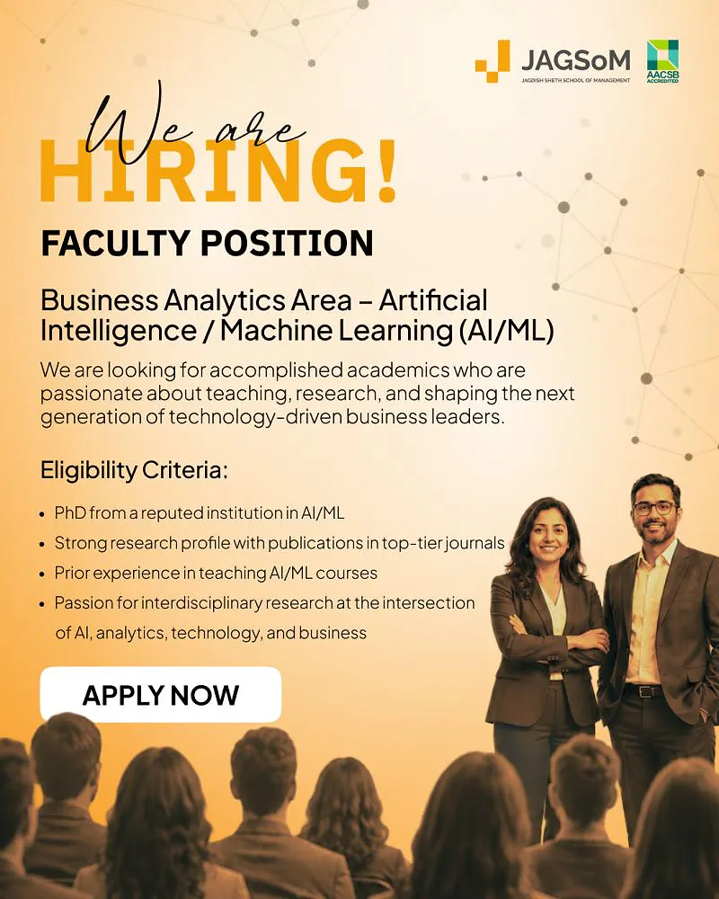 Business Analytics (AI / ML) – Jagdish Sheth School of Management (JAGSoM)