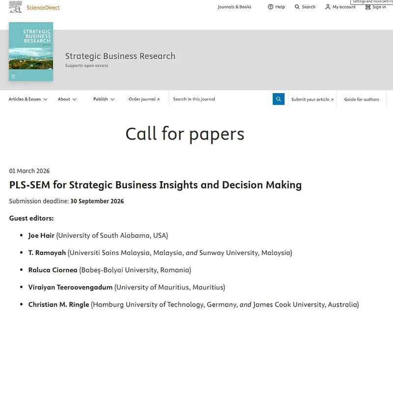PLS‑SEM for Strategic Business Insights and Decision Making