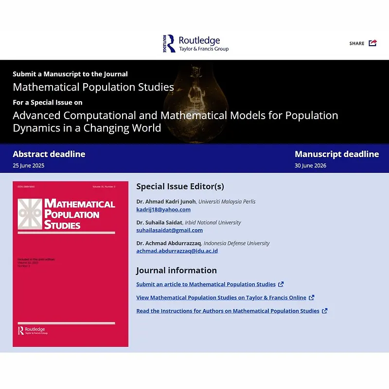 𝗔𝗱𝘃𝗮𝗻𝗰𝗲𝗱 𝗖𝗼𝗺𝗽𝘂𝘁𝗮𝘁𝗶𝗼𝗻𝗮𝗹 𝗮𝗻𝗱 𝗠𝗮𝘁𝗵𝗲𝗺𝗮𝘁𝗶𝗰𝗮𝗹 𝗠𝗼𝗱𝗲𝗹𝘀 𝗳𝗼𝗿 𝗣𝗼𝗽𝘂𝗹𝗮𝘁𝗶𝗼𝗻 𝗗𝘆𝗻𝗮𝗺𝗶𝗰𝘀 𝗶𝗻 𝗮 𝗖𝗵𝗮𝗻𝗴𝗶𝗻𝗴 𝗪𝗼𝗿𝗹𝗱