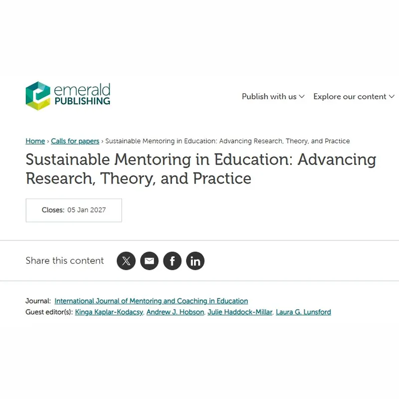 Sustainable Mentoring in Education: Advancing Research, Theory, and Practice