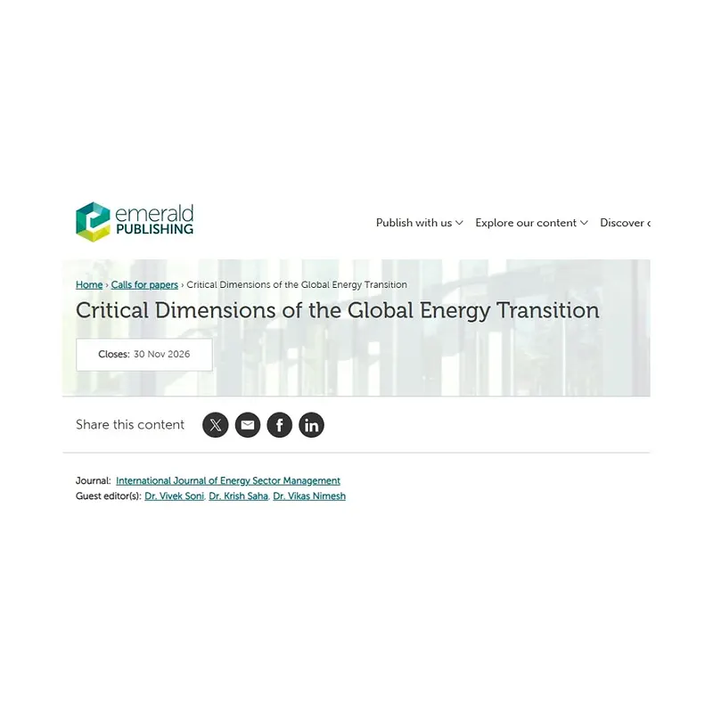 Critical Dimensions of the Global Energy Transition