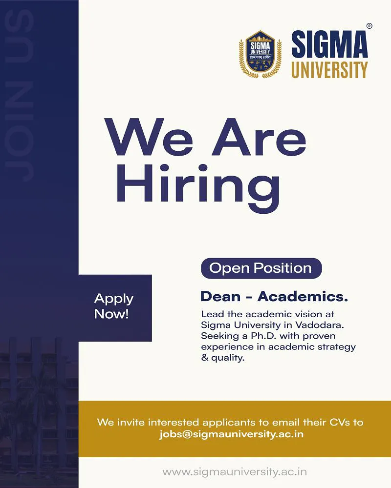 Dean Academics Position at Sigma University