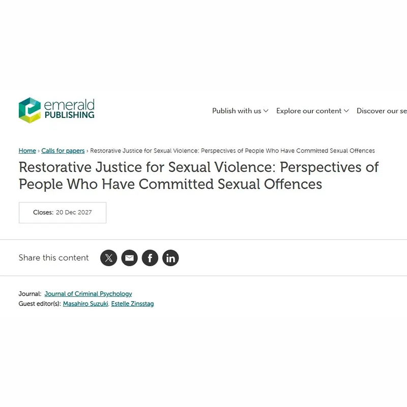 Restorative Justice for Sexual Violence: Perspectives of People Who Have Committed Sexual Offences