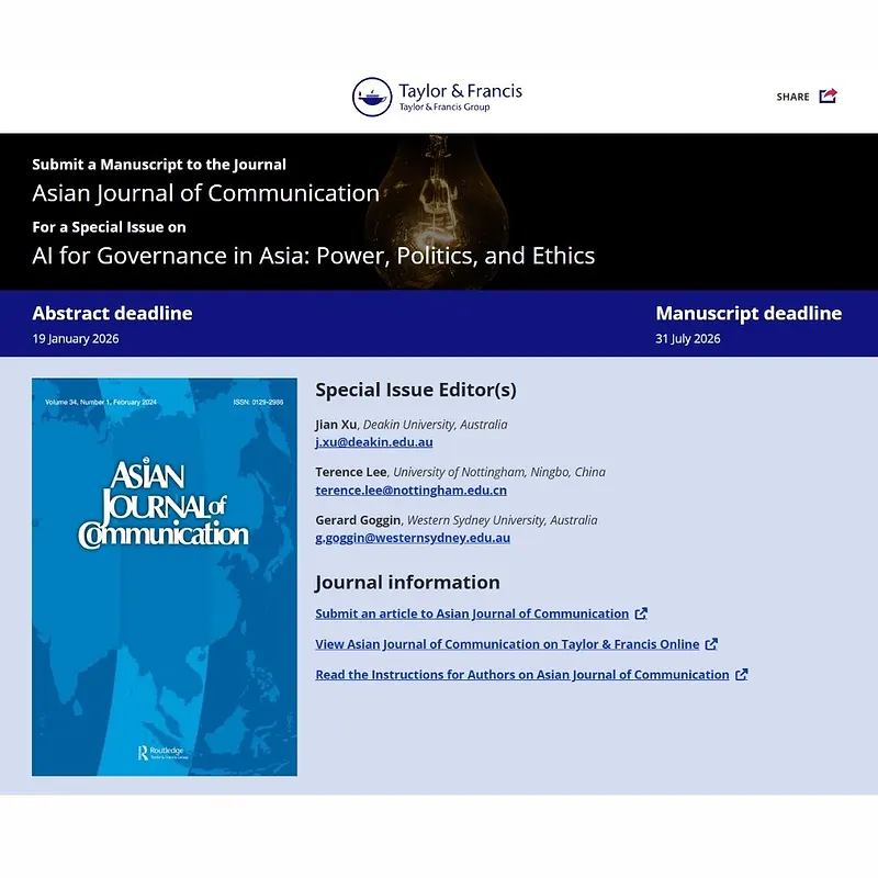 𝗔𝗜 𝗳𝗼𝗿 𝗚𝗼𝘃𝗲𝗿𝗻𝗮𝗻𝗰𝗲 𝗶𝗻 𝗔𝘀𝗶𝗮: 𝗣𝗼𝘄𝗲𝗿, 𝗣𝗼𝗹𝗶𝘁𝗶𝗰𝘀, 𝗮𝗻𝗱 𝗘𝘁𝗵𝗶𝗰𝘀