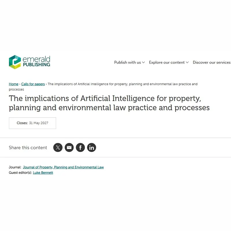 The Implications of Artificial Intelligence for Property, Planning and Environmental Law Practice and Processes
