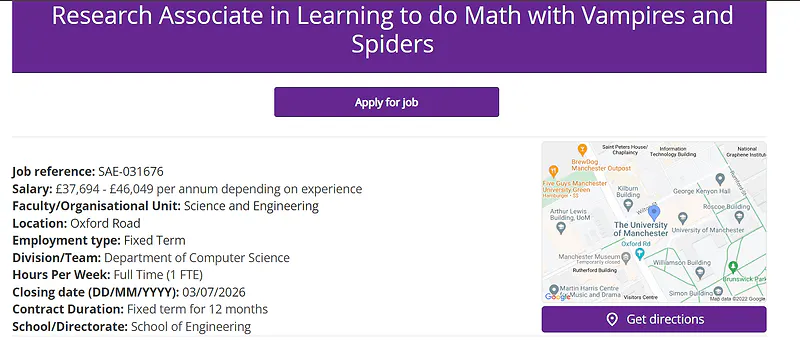 University of Manchester Recruitment 2026: Research Associate 