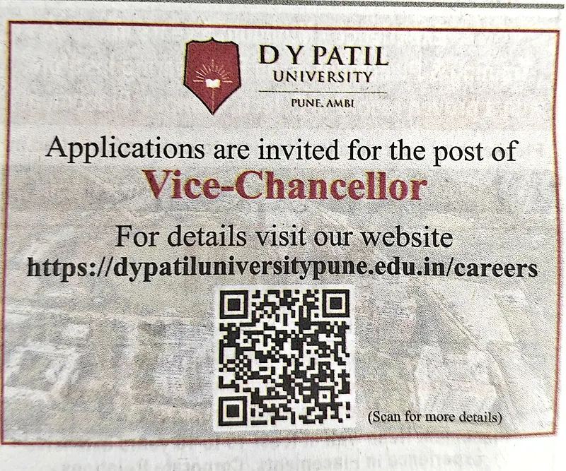 Vice-Chancellor Recruitment 2026 at DY Patil University, Pune – Apply Now