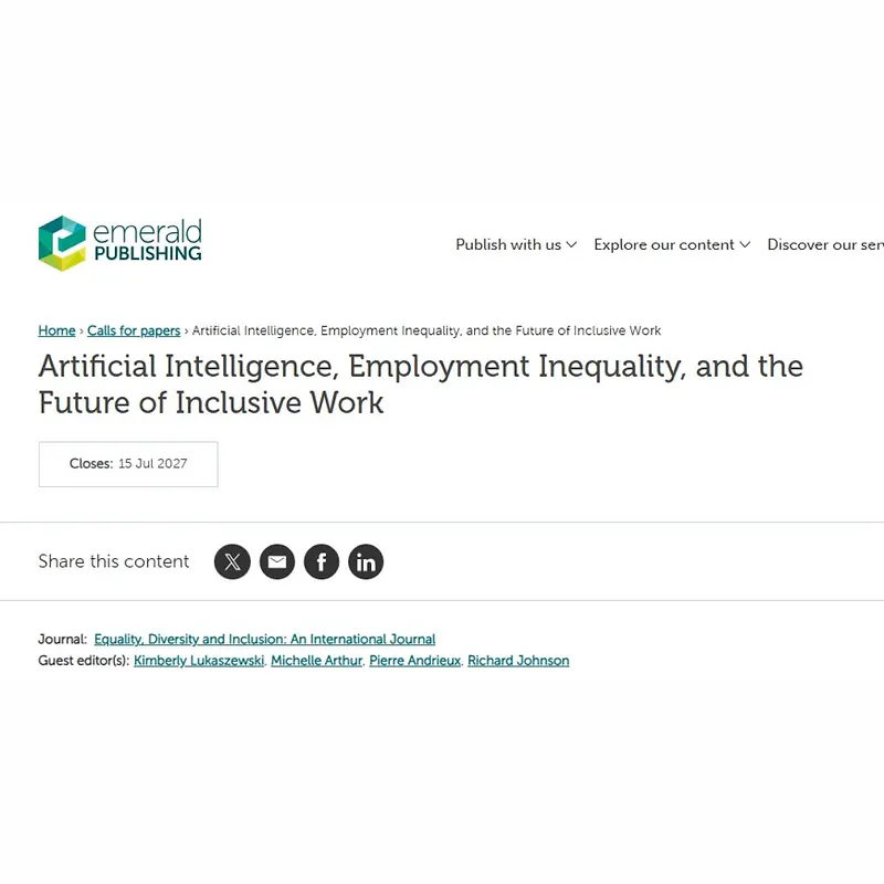 Artificial Intelligence, Employment Inequality, and the Future of Inclusive Work