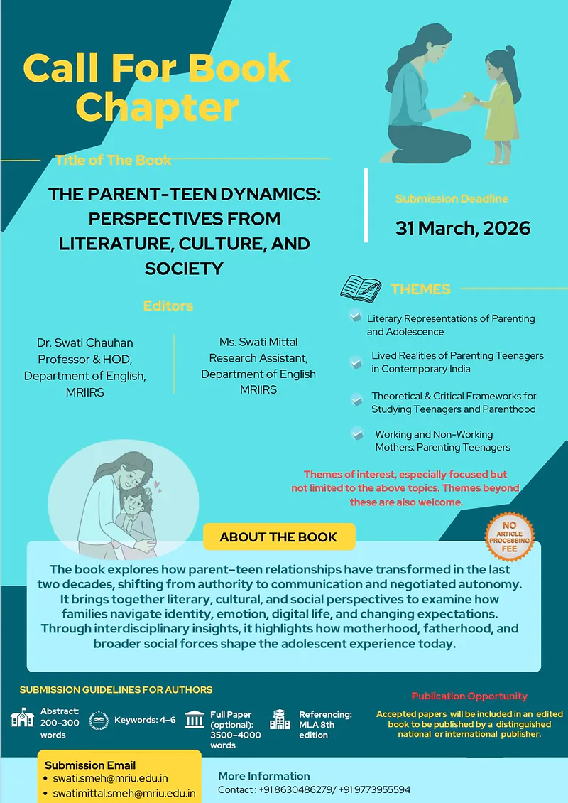 THE PARENT-TEEN DYNAMICS: PERSPECTIVES FROM LITERATURE, CULTURE, AND SOCIETY