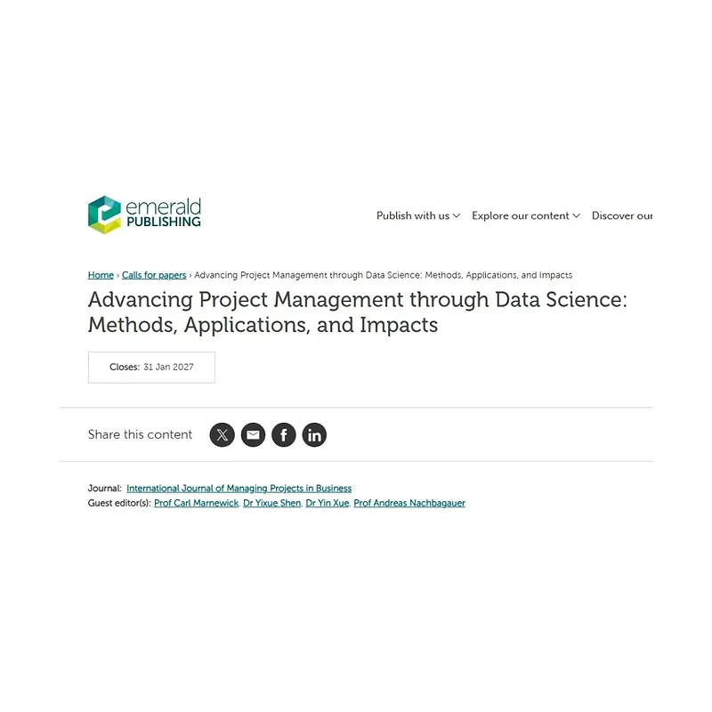  Advancing Project Management through Data Science: Methods, Applications, and Impacts