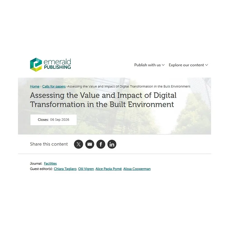 “Assessing the Value and Impact of Digital Transformation in the Built Environment”