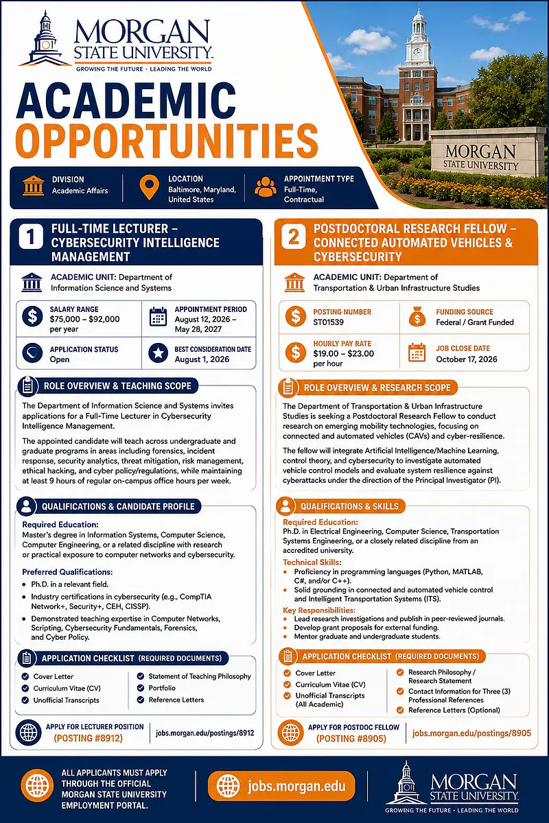 Academic Opportunities – Morgan State University