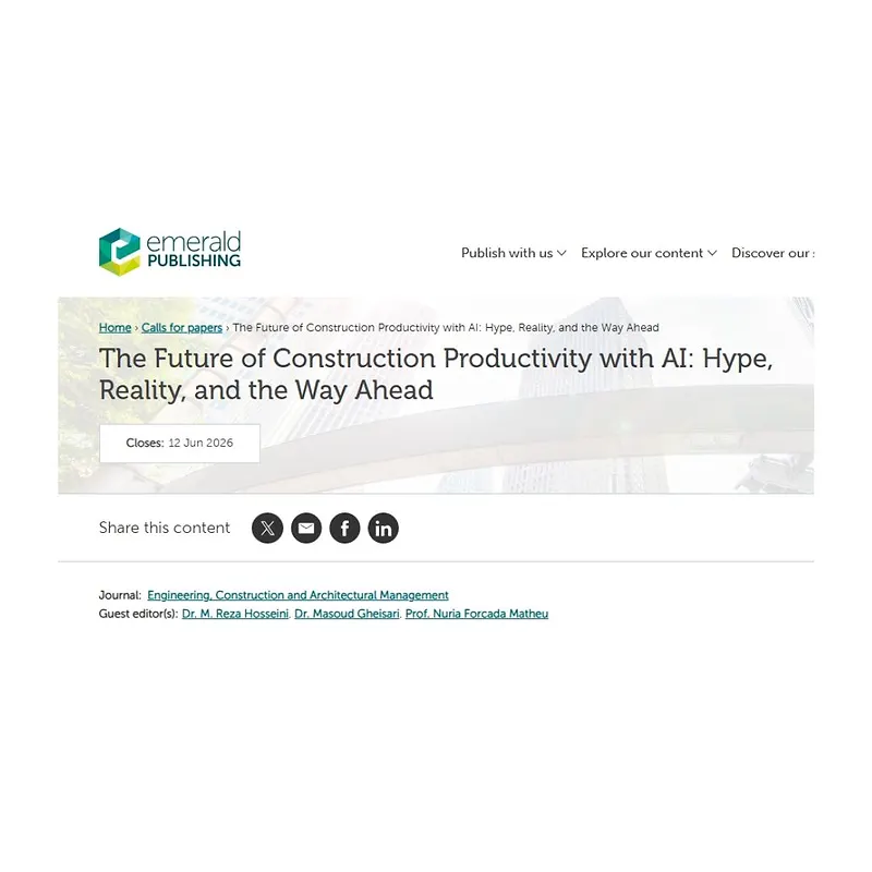 “The Future of Construction Productivity with AI: Hype, Reality, and the Way Ahead”