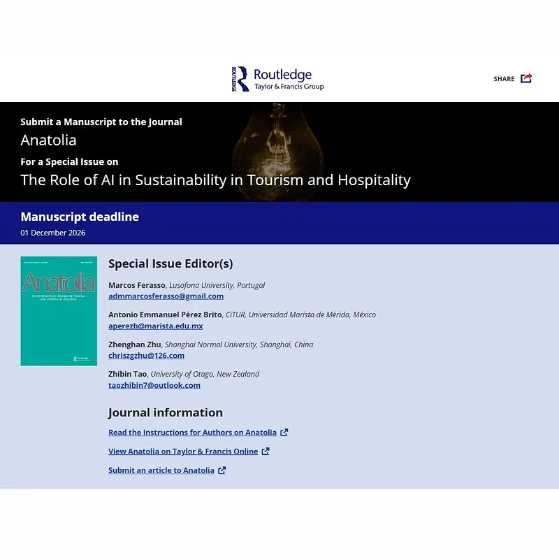 The Role of AI in Sustainability in Tourism and Hospitality
