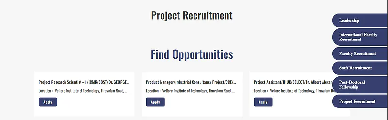 Research Vacancies 2026: Vellore Institute of Technology (VIT)