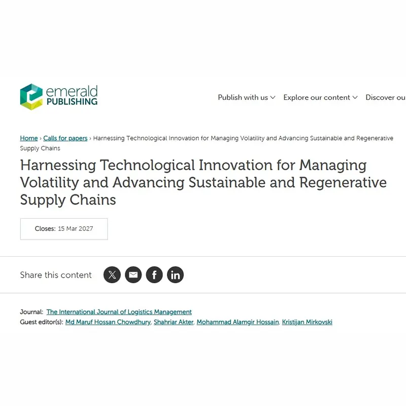 Harnessing Technological Innovation for Managing Volatility and Advancing Sustainable and Regenerative Supply Chains