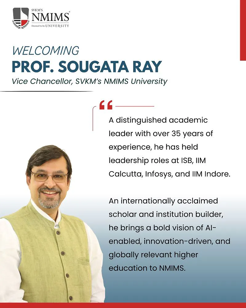 Prof. Sougata Ray appointed as Vice Chancellor of SVKM’s NMIMS University