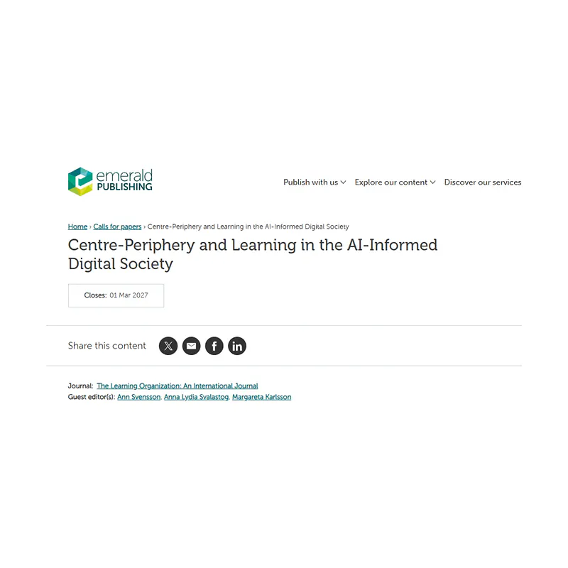 “Centre-Periphery and Learning in the AI-Informed Digital Society”