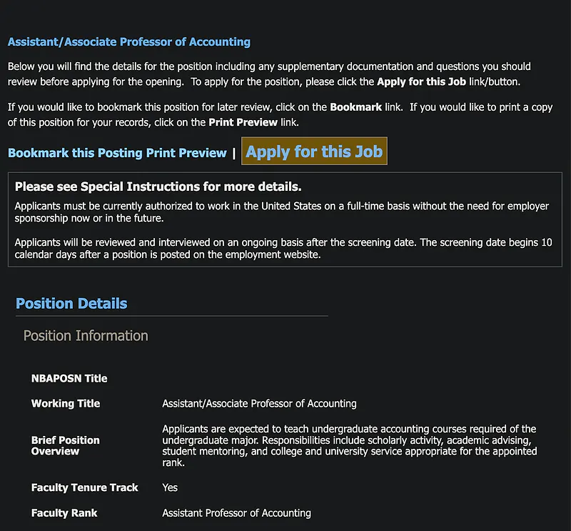 Assistant/Associate Professor of Accounting – Montana State University Billings