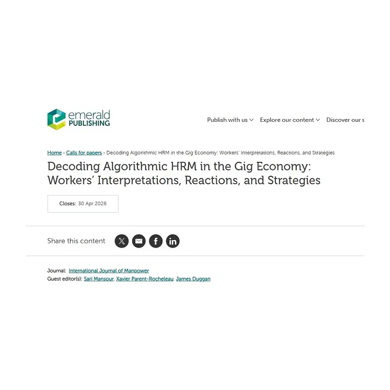 Decoding Algorithmic HRM in the Gig Economy: Workers’ Interpretations, Reactions, and Strategies