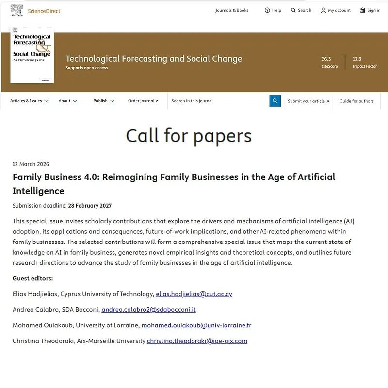 Family Business 4.0: Reimagining Family Businesses in the Age of Artificial Intelligence