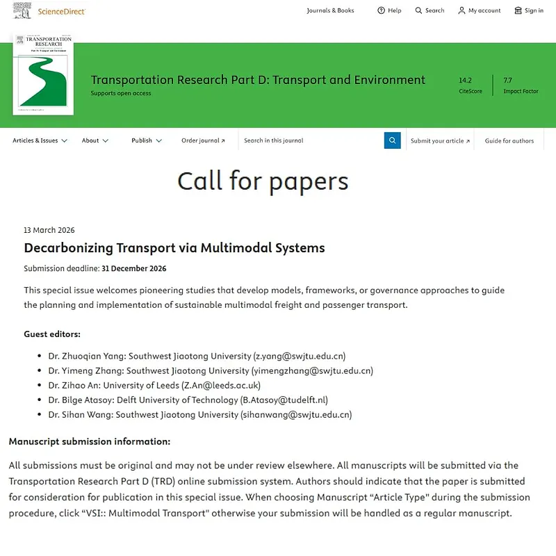 Decarbonizing Transport via Multimodal Systems
