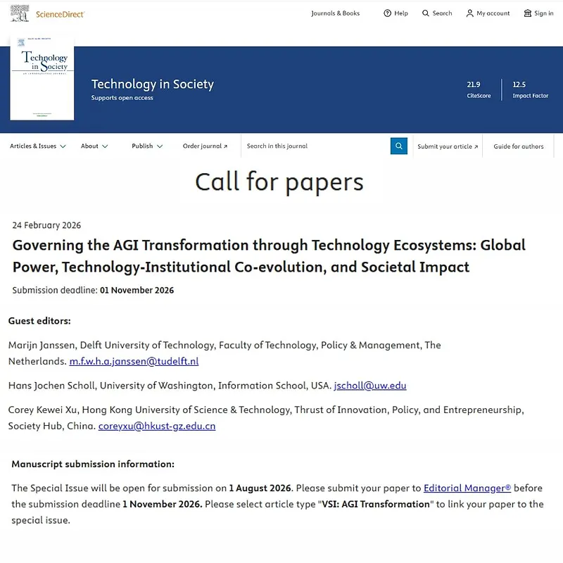 Governing the AGI Transformation through Technology Ecosystems: Global Power, Technology-Institutional Co-evolution, and Societal Impact