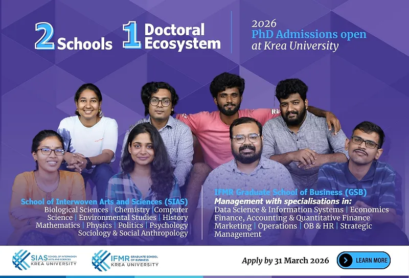 Krea University PhD Programmes 2026
