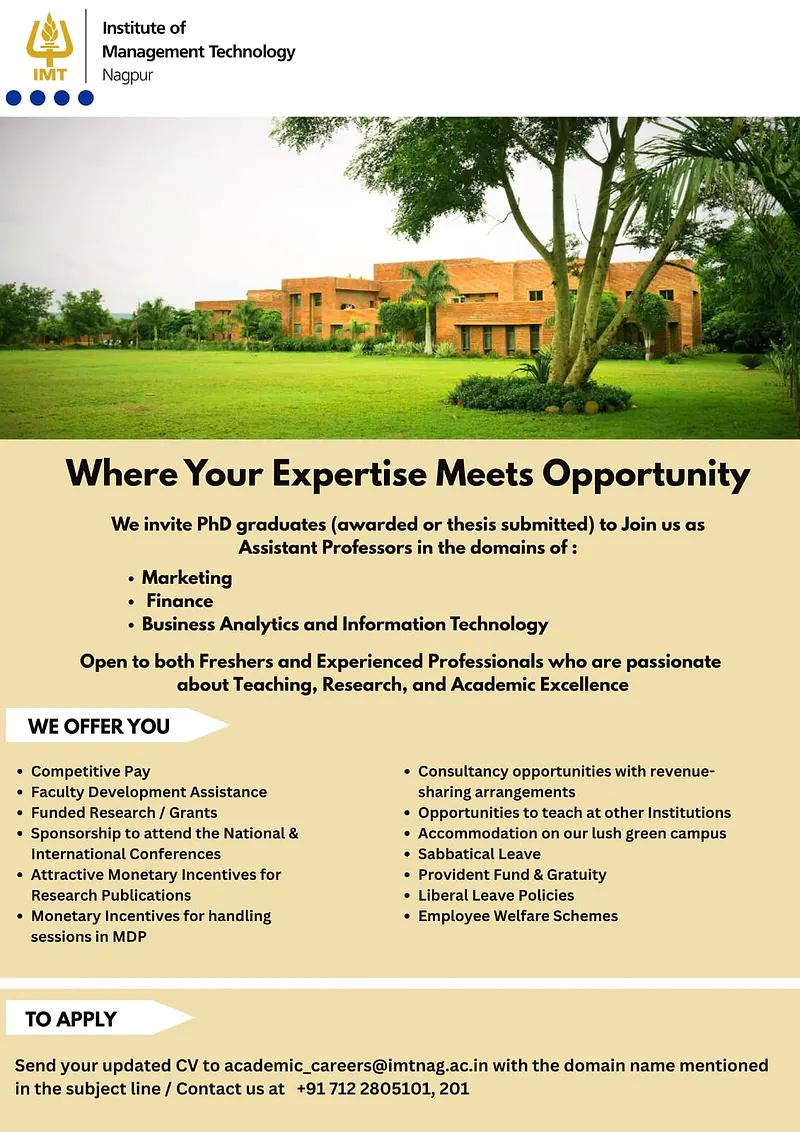 Faculty Recruitment - Management
