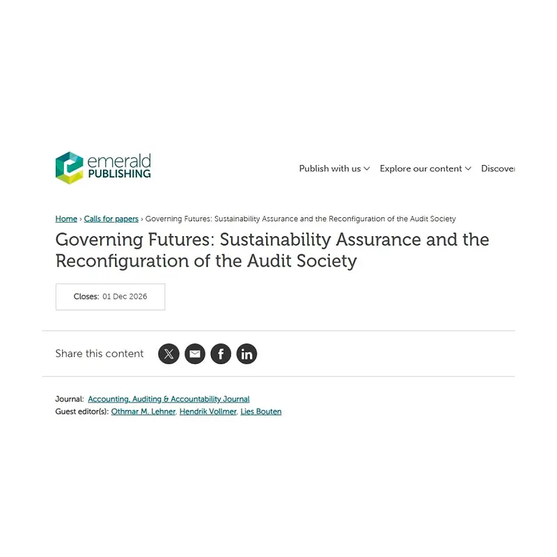  Governing Futures: Sustainability Assurance and the Reconfiguration of the Audit Society
